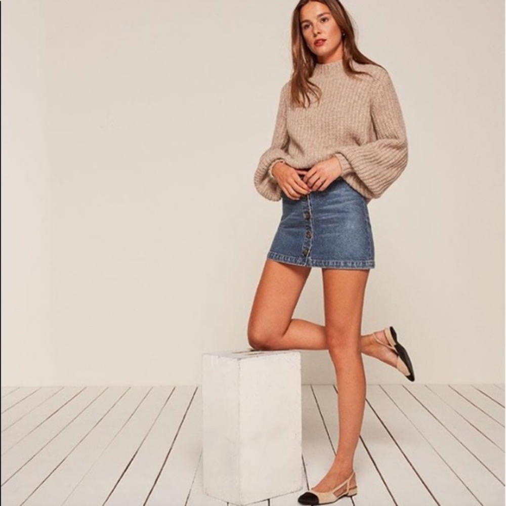 Reformation Denim Mini Skirt